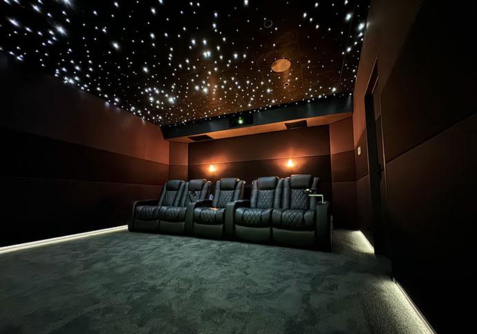 Private Home cinema with star ceiling