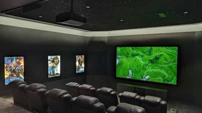 a luxurious private home cinema