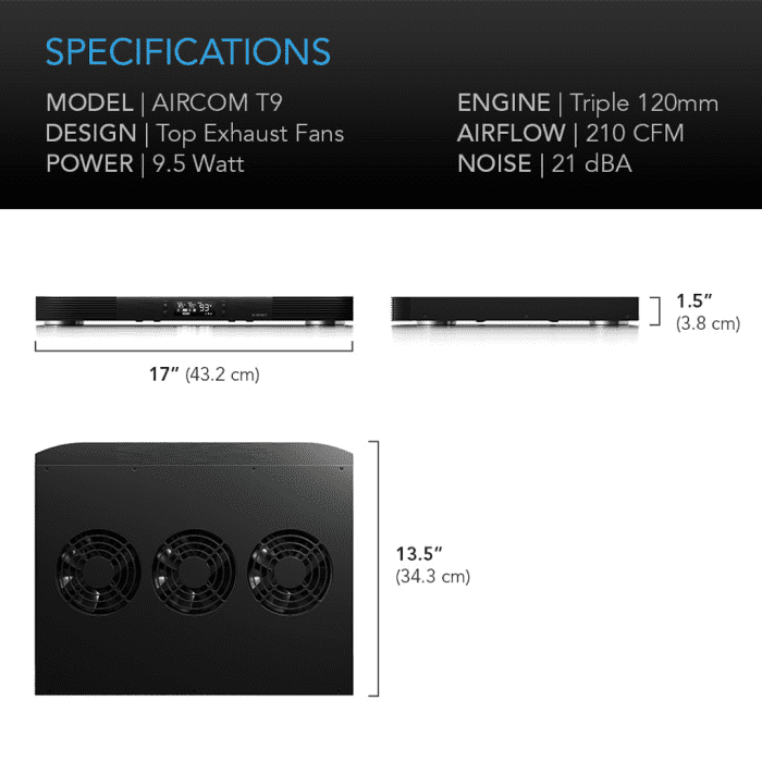 AIRCOM T9 Pro Dimension