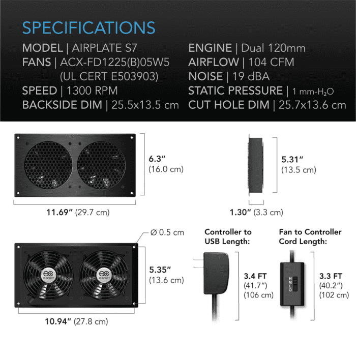 Airplate S7 Dimensions