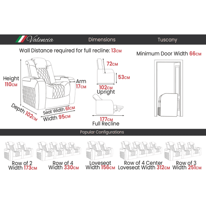 Tuscany Luxury dimensions