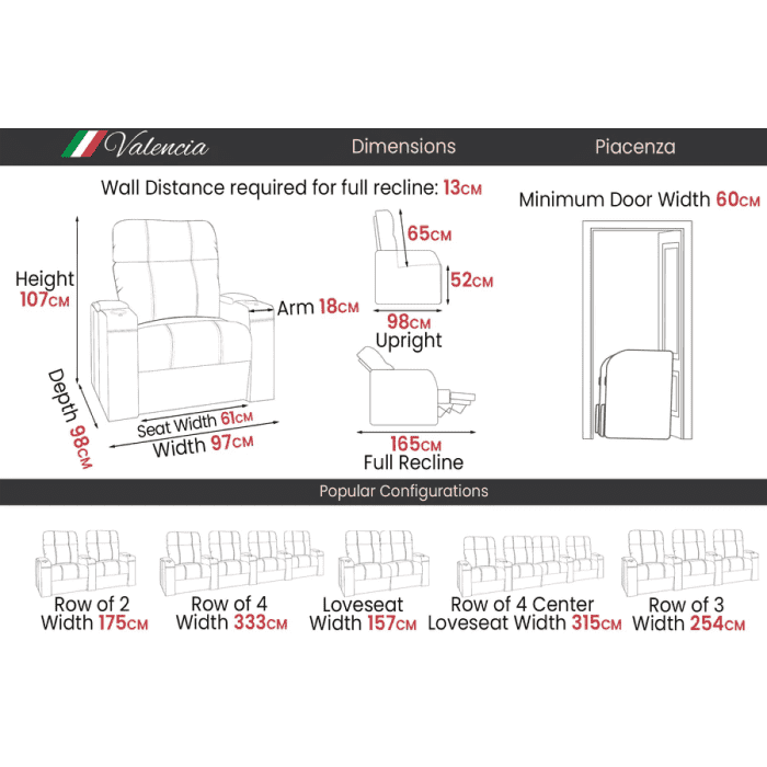 Pizacenza Dimensions