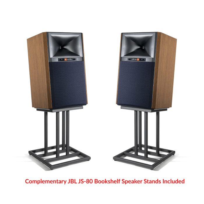 JBL 4329P Active Bookshelf Speaker with JS-80 Stand